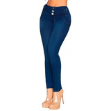 Jeans Mujer Pantalón Colombiano Mezclilla Strech Push Up 007