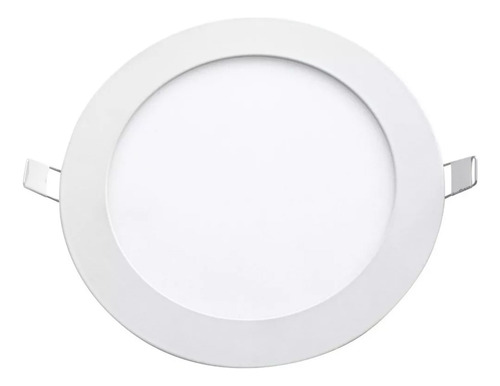 10 Plafones Led 18w Embutido Redondo Panel Luz Fria Candela