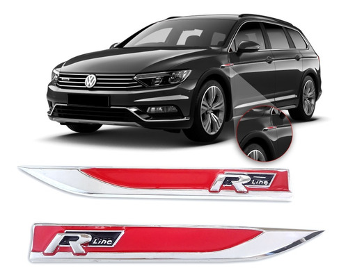 Logo Volkswagen  Insignia R-line Laterales X2 Ing 09