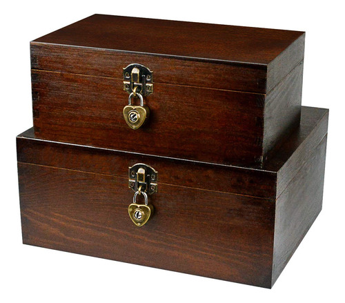 Cajas De Recuerdo De Madera Con Cerradura Y Llaves Hechas A.