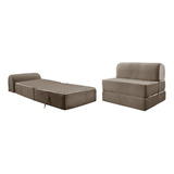 Sofá Cama Casal New Extra Suede Cinza - Paropas