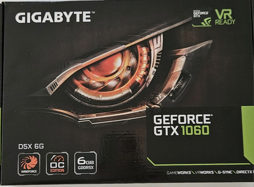 Placa De Video Gigabyte Geforce Gtx1060 D5x 6gb