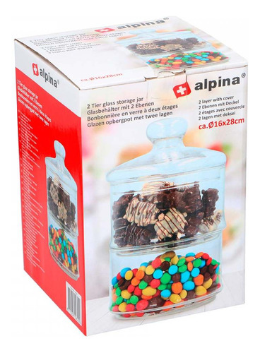 Recipiente  Alpina 2 Pz 16x28 Cm Apilable 871125214825