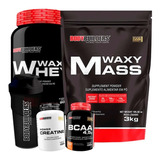 Kit Whey Protein 2kg + Hipercalórico 3kg + Bcaa + Creatina