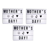 Caja De Luz Led A4 Con Letras Y Emojis (pack De 3)