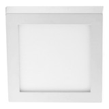 Plafón Led Panel 18w Exterior Aplicar Led Cuadrado Luz Fria 