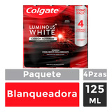 Pasta Dental Con Carbón Activado, Colgate Luminous White, 4 