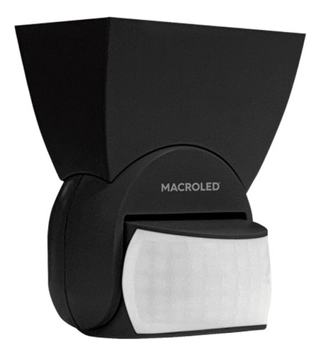 Sensor De Movimiento Regulable Pared Negro Macroled Ip65