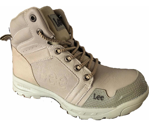 Botas Lee De Piel, Trabajo O Casuales Color Beige 