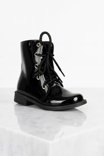 Bota Niñas Guerreras K Pop Rumi Charol Negro Huntrix 15 A 21