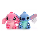 Set 2 Peluches Lilo Stitch Y Angel 20 Cm Pack Juguetes Niños