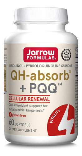 Jarrow Formulas | Qh-absorb + Pqq | 100mg | 60 Softgels