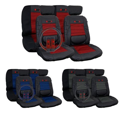 Juego Funda Cubre Asiento Con Lumbar Elegant Auto Universal