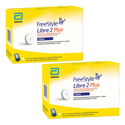 Freestyle Libre 2 Plus Kit 2 Sensores Monitoreo Glucosa Blanco | Meses sin interés