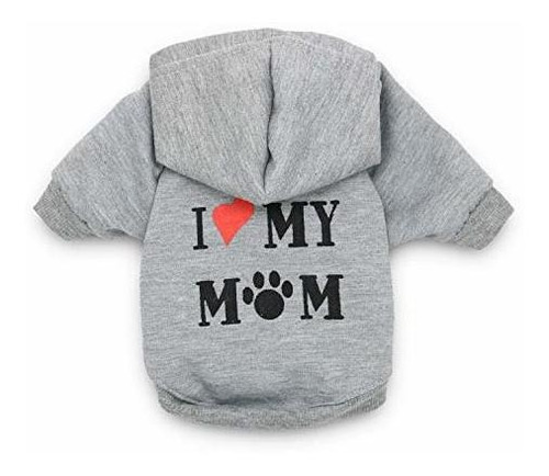 Droolingdog Ropa Para Perros I Love My Mom Sudadera Con Capu