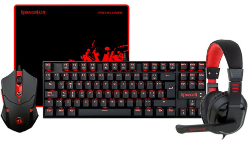 Combo Gamer Redragon Teclado Mouse Auricular Pad Pro