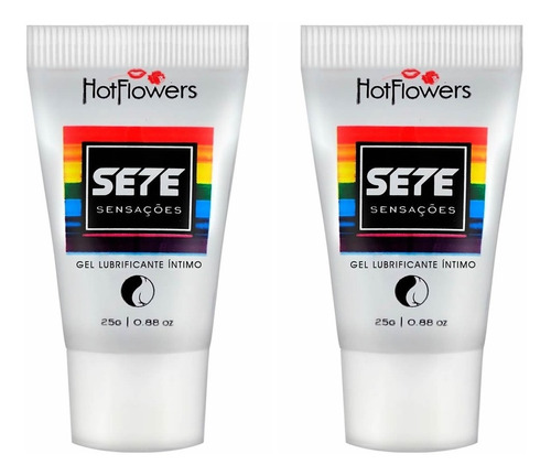 Kit 2 Gel Lubrificante Íntimo Sexual 7 Sensações Hotflowers