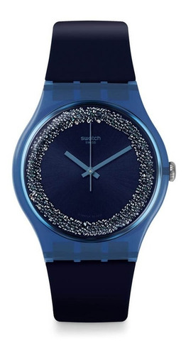 Reloj Swatch Glitter Blusparkles Azul Brillos Suon134