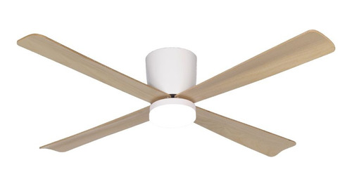 Ventilador Decorativo 484a 18w Blanco Y Madera