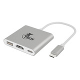 Adaptador Multipuerto Xtech Xtc-565 Usb-c 3-en-1 Plateado