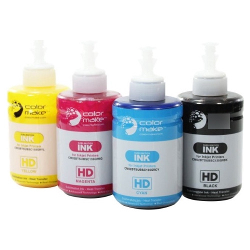 Pack 4 Tinta Sublimar Sublimación Colormake 125 Ml Cmyk 