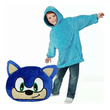 Suéter Y Cojin Sonic 2 En 1 Infantil Afelpadado Sudadera Kid