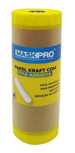 Papel Kraft Para Mascaramento Fita Crepe Duplo 15cm X 20m