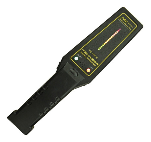 Detector De Metales Scanner Vigilancia Vibra Sonido Tx1001c Color Negro