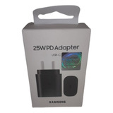 Cargador Samsung 25w Usb-c Adaptador Argentino - Negro