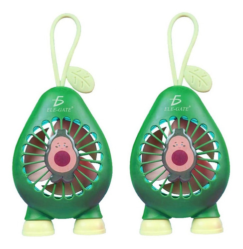 Dos Piezas Mini Ventilador Portátil En Forma De Aguacate