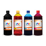 4 Tinta Para Hp 2136 2676 3776 3636 664 De 1l Bk Pigmentado