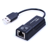 Adaptador Usb Ethernet Negro A Rj45 10/100 Mbps Red C