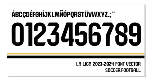 Tipografía La Liga Font Vector 2023-24 Archivo Ttf, Ai, Eps.