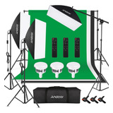 Andoer Softbox Kit De Iluminacion De Fotografia Con 3 85w 28