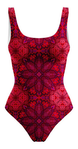 Body Maiô Estampado Raveup Mandala Flor Lilás