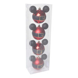 Jogo 4pçs Bolas Natal Disney Cinto Mickey 8cm 1718647