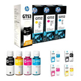 Kit Combo Botellas Tintas Hp Gt53 Y Gt52 1 Negro + 3 Colores