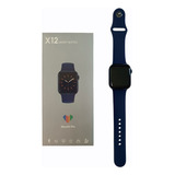 Smartwatch Reloj Inteligente W&o X12 Cardíaca Presión Spo2 Caja Azul