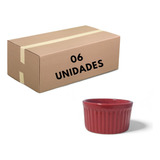 Kit 6 Ramekin Vermelho Creme Brulê Buffet - Envio Rápido