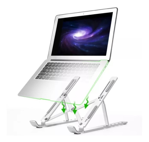 Soporte Ajustable De Aluminio Para Macbook Netbook Y Otros 