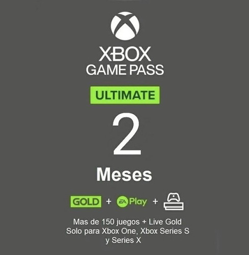 Xbox Game Pass Ultimate 2 Meses / Membresía Digital