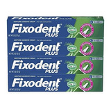 Pack De 4 Adhesivos Dentales Fixodent Plus 