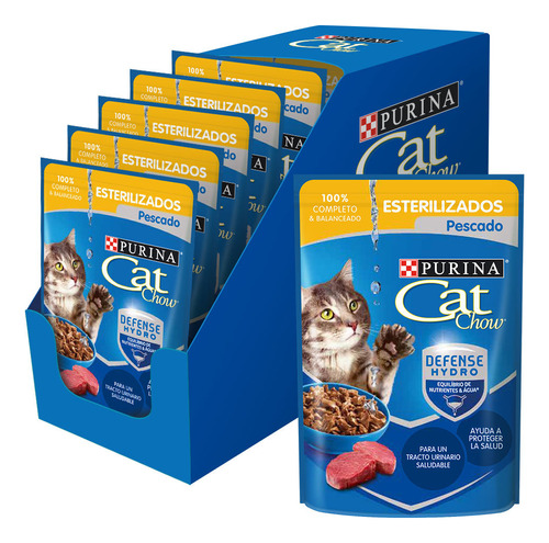 Sobres Cat Chow Pouch Gato Esterilizado Caja X 15 U