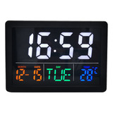 Mesa Led Reloj De Alarma Digital Tiempo Temperatura Día