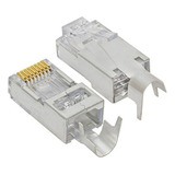 Conector Ethernet Blindado Ez-rj45 Cat5e/6 (10 Unidades)