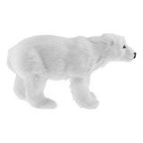 Taxidermia Realista De Urso Polar 31x18cm Branco