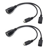 Paquete De 2 Cables Otg De Repuesto Para Fire Stick 4k, Comp