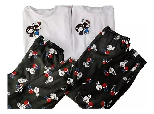 Pijama Pareja Hello Kitty Playera+ Pantalon Polar