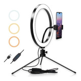 Aro De Luz Rgb 26 Cm + Tripode Soporte Para El Celular 1.8m