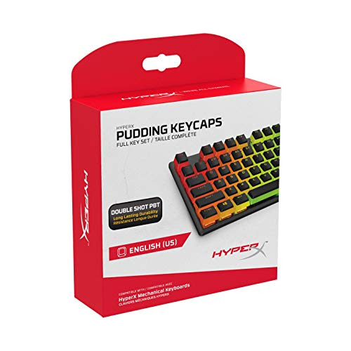 Repuesto Hyperx Pudding Keycaps Ingles Us 104 Keys Black 